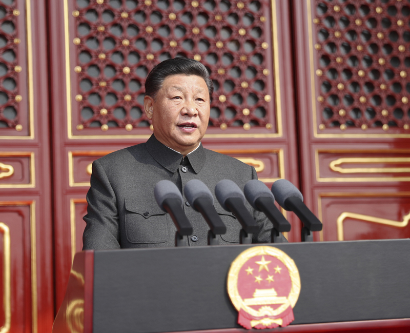 10月1日上午，慶祝中華人民共和國(guó)成立70周年大會(huì)在北京天安門廣場(chǎng)隆重舉行。中共中央總書(shū)記、國(guó)家主席、中央軍委主席習(xí)近平發(fā)表重要講話。