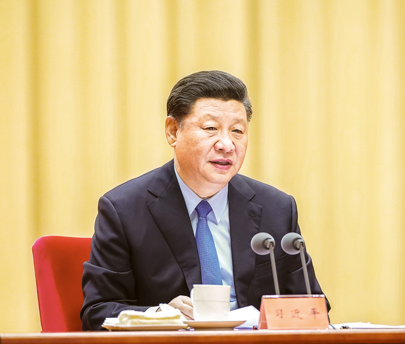 2019年5月31日，“不忘初心、牢記使命”主題教育工作會議在北京召開。中共中央總書記、國家主席、中央軍委主席習(xí)近平出席會議并發(fā)表重要講話。 新華社記者 鞠鵬/攝